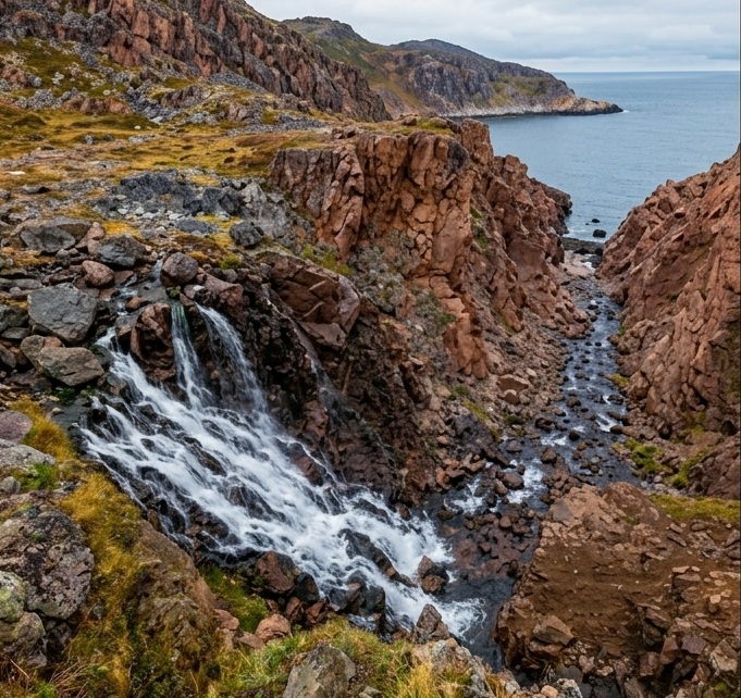 батарейский водопад териберка